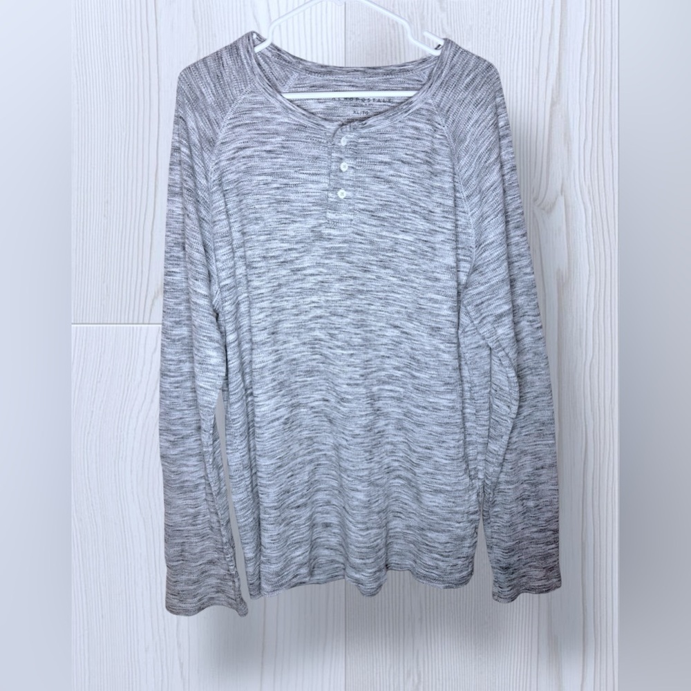 AEROPOSTALE Men’s Casual Long Sleeve Henley T-Shirt - Picture 2 of 7